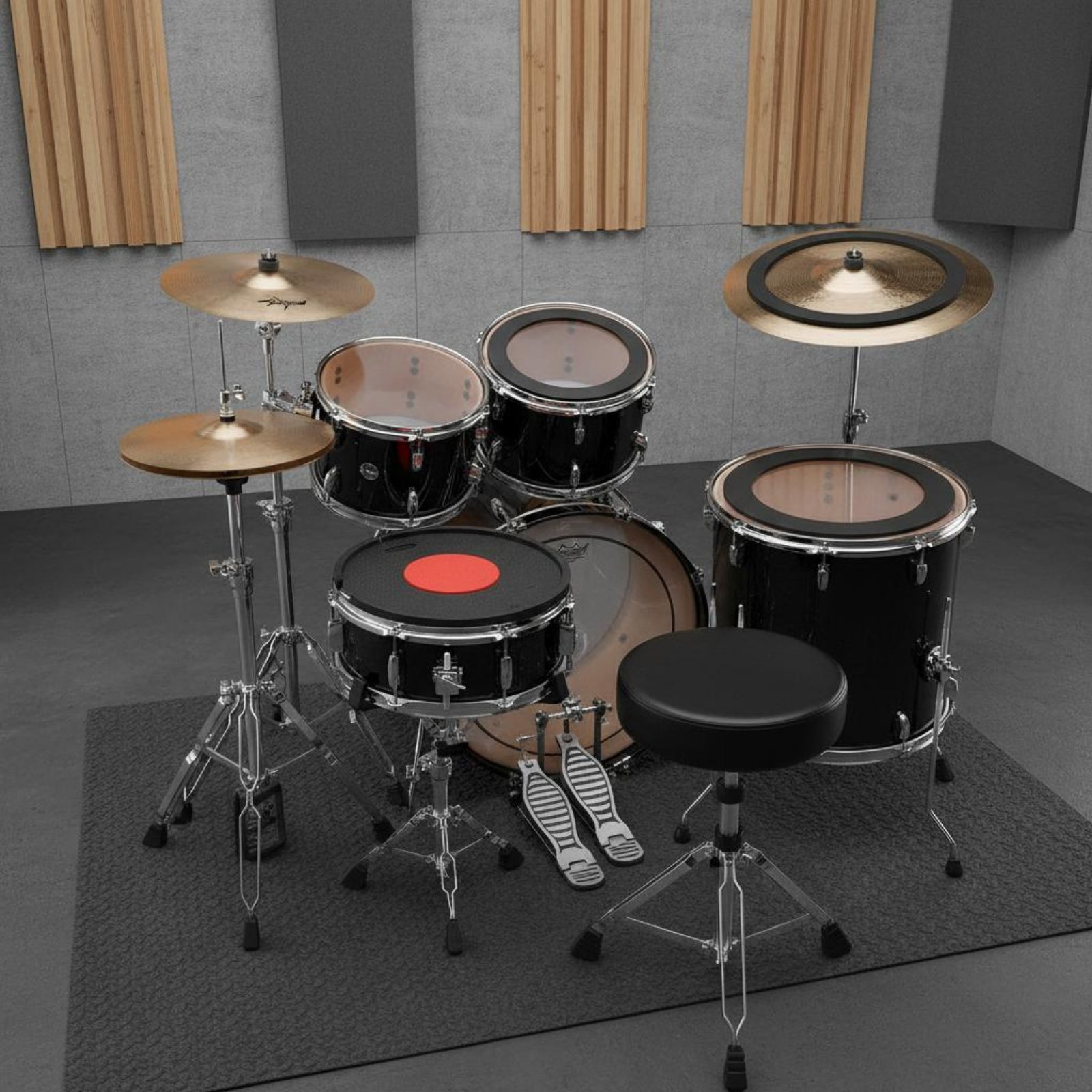 Musical Instrument Drum - Набор резиновых заглушек для барабанов и