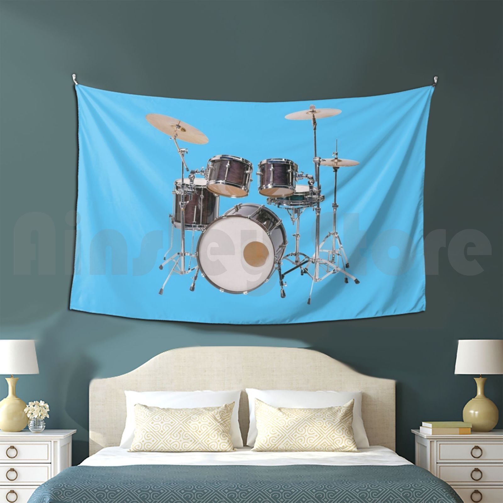 Musical Instrument Images - Барабаны Иллюстрация Гобелен Гостиная Спальня Барабаны