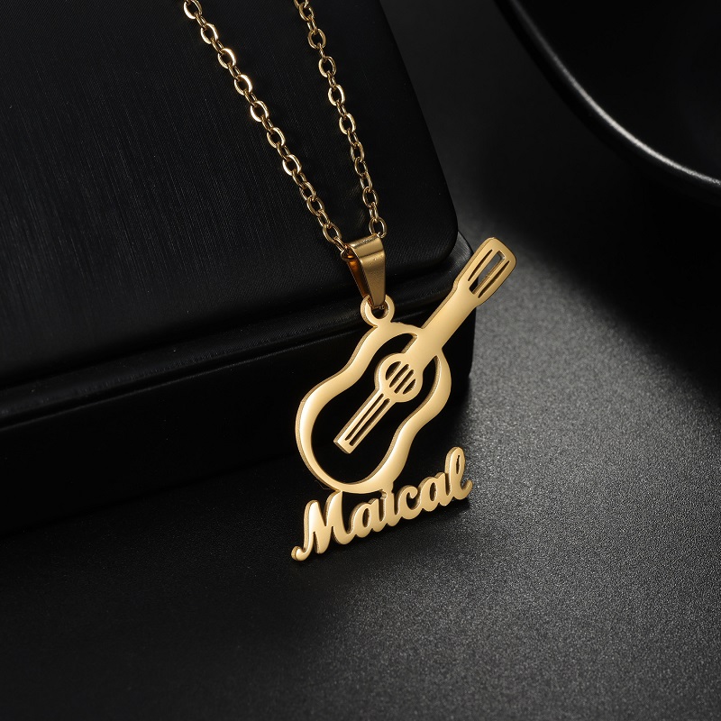 Musical Instrument With Name - Новое персонализированное ожерелье с подвеской в
