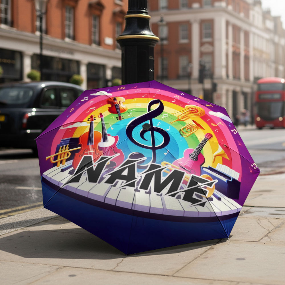 Musical Instrument With Name - Зонт с индивидуальной гравировкой имени, зонт