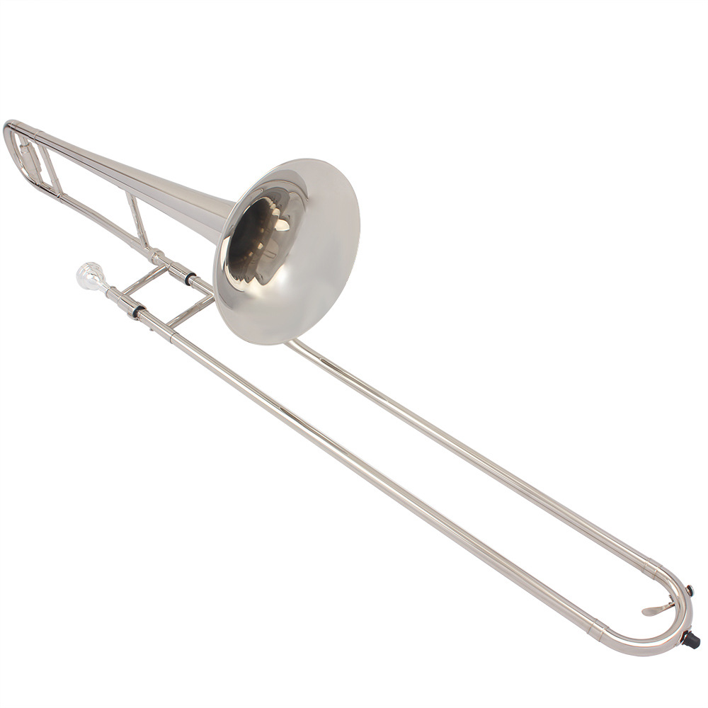 Musical Instrument Trombone - Альт-тромбон для начинающих, бемоль, серебристый, меднокорпусный