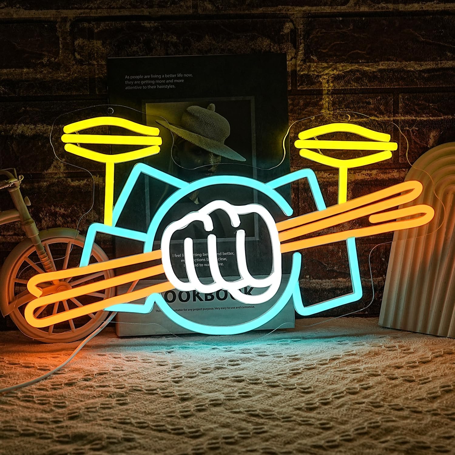 Неоновая вывеска «Барабанная у – обзор и цена Musical Instrument Drum