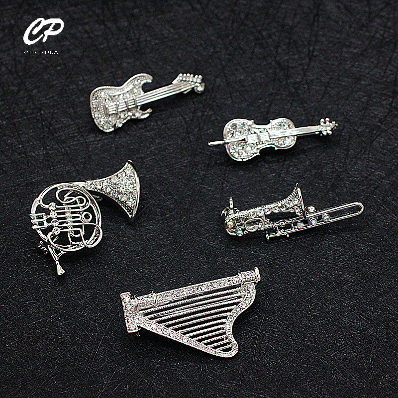 Изображение со стразами, брошь – обзор и цена Musical Instrument Images