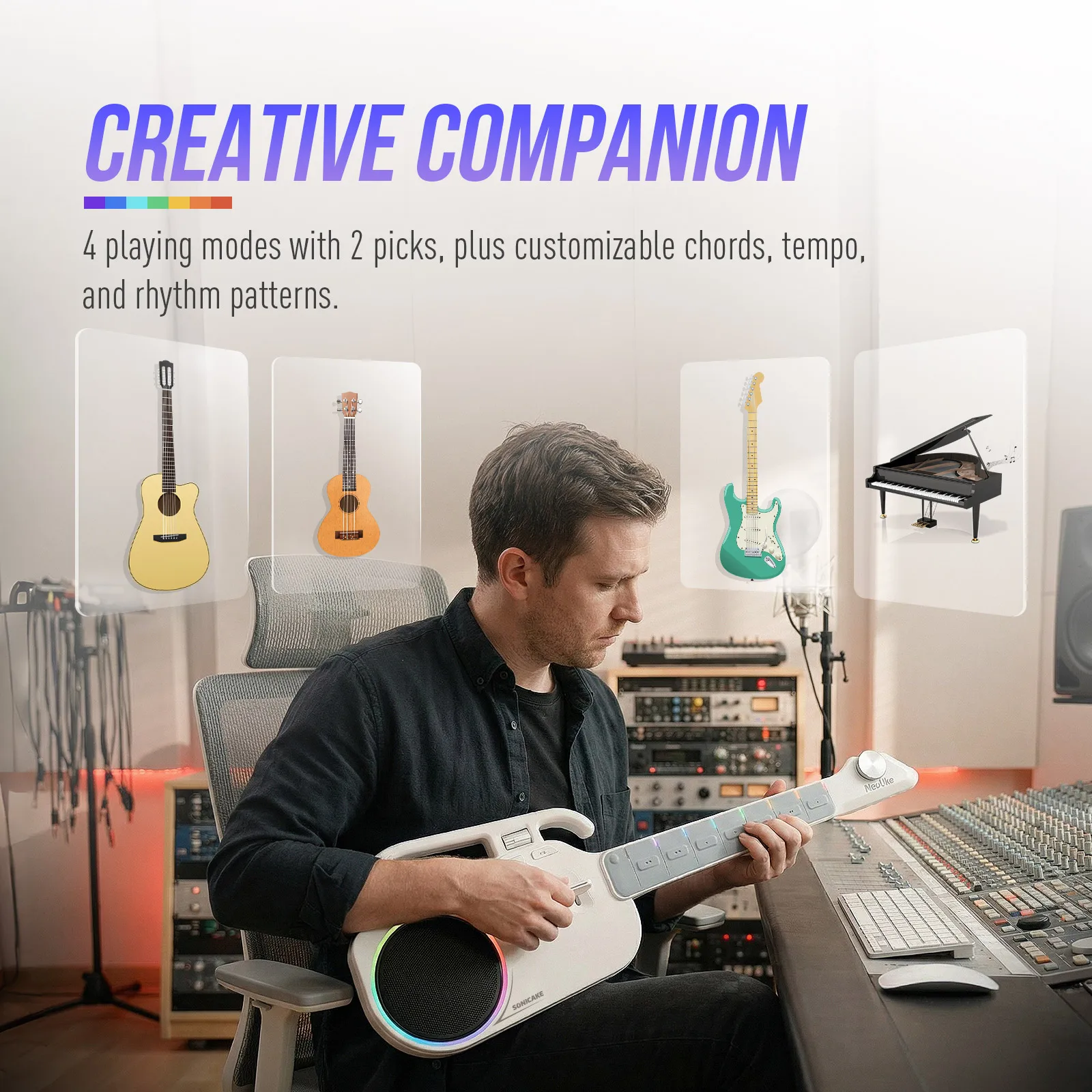 SONICAKE NeoUke – портативная  – обзор и цена Electric Guitar Beginner
